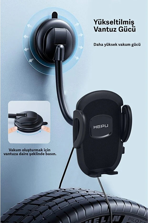 Lansro Premium Vakumlu Araç Telefon Tutucu